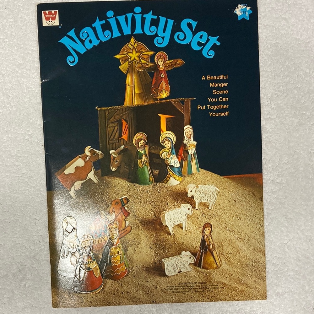 Vintage WHITMAN Nativity Set MANGER SCENE Christmas UNUSED 1973